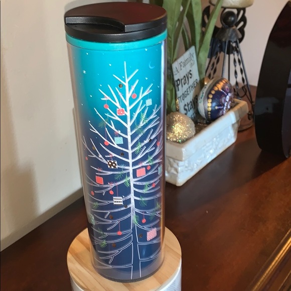 Starbucks 2018 Chirstmas Tree Blue Ombre Tumbler